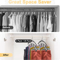 Legging Organizer for Closet, Metal Yoga Pants Hangers 2 Pack w/10 Clips Holds 20 Leggings, Space Saving Hanging Closet Organizer w/Rubber Coated