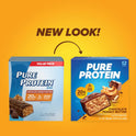 Pure Protein Chocolate Peanut Butter Protein Bars – 20g Protein, 3g Sugar, 190 Calories (12 count) Low Sugar* High Protein Snack - Gluten Free