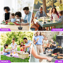 Fly Fans for Tables, Fly Repellent Fan Outdoor Indoor Keep Flies Away, Fly Repellent Fans for Tables with Holographic Blades for Picnic, Party