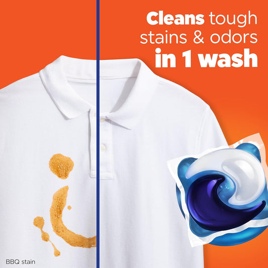 Tide PODS Liquid Laundry Detergent Soap Pacs, HE Compatible, Powerful 3-in-1 Clean in one Step, Built in Stain Removers, Spring Meadow Scent, 76 Count