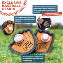 Toss and Catch Ball Game Set - Easy to Use Sticky Balls & Beginner Baseball Training Glove - Premium Toy Paddle Fits All Hand Sizes From Toddlers to