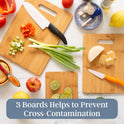 Totally Bamboo 3-Piece Bamboo Cutting Board Set – Wooden Cutting Boards for Kitchen – Great for Chopping and Serving – Large, Medium & Small Sizes
