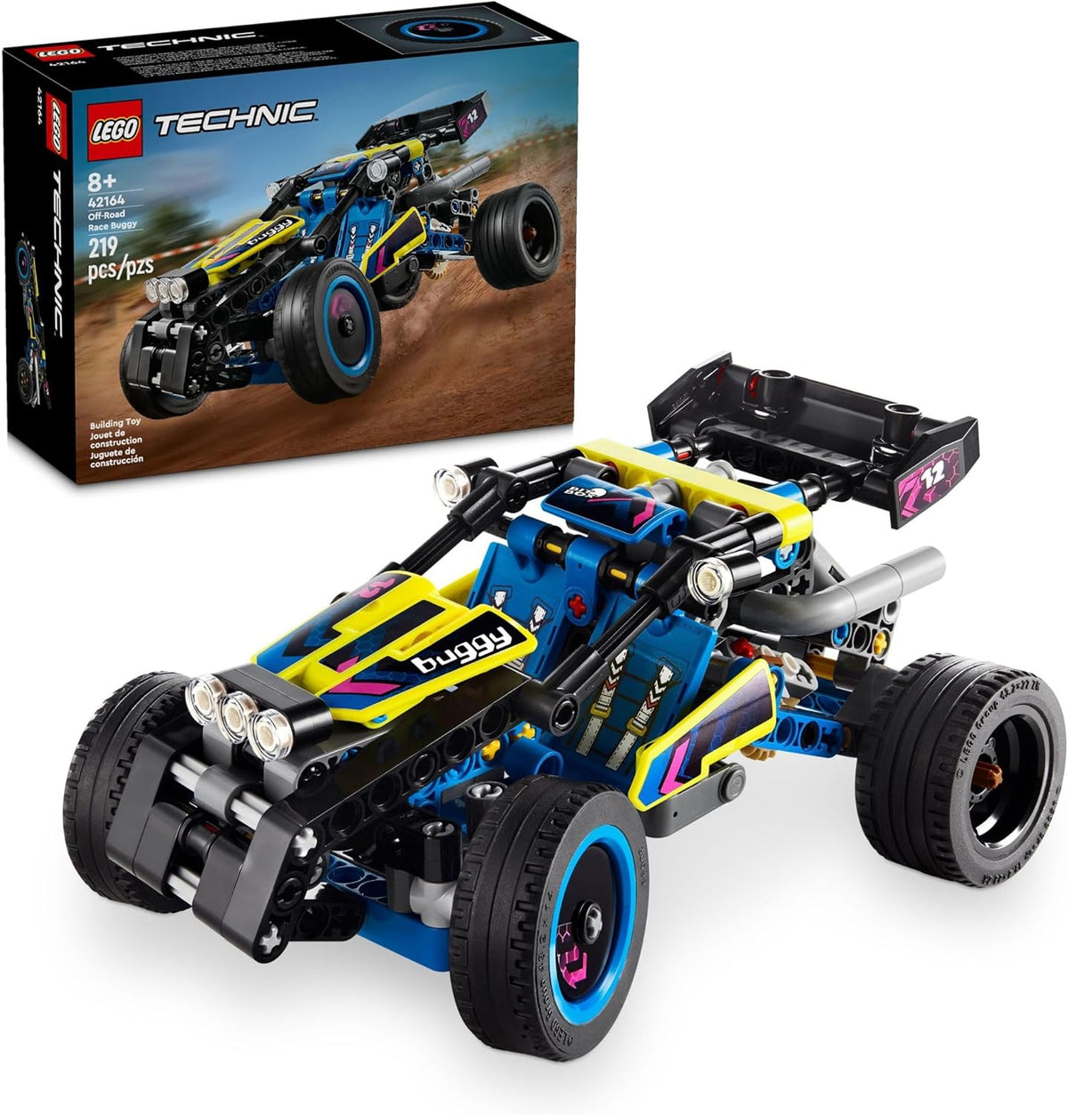 LEGO Technic Off-Road Race Buggy Buildable Car Toy, Cool Toy for 8 Year Old Boys, Girls and Kids who Love Rally Contests, Race Car Featuring Moving