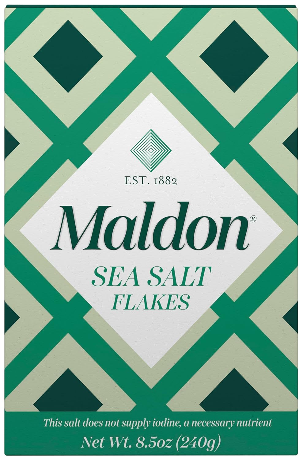 Maldon Salt, Sea Salt Flakes, 8.5 oz (240 g), Kosher, Natural, Unique Gourmet Pyramid Shaped Salt Flakes, Perfect for a Wide Range of Dishes
