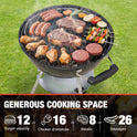 18 inch Charcoal Grill, Portable Kettle BBQ Grills, Perfect BBQ Gift, Durable & Easy to Assemble, Round Barbecue Grill with Wheels and Lid for