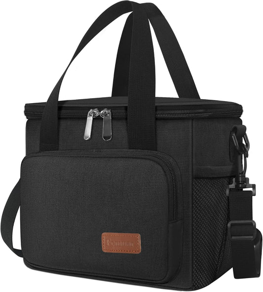 Femuar Reusable Lunch Box for Men/Women - Insulated Lunch Bag Leakproof Lunchbox for Work Office Picnic Beach - Freezable Lunch Cooler Bag