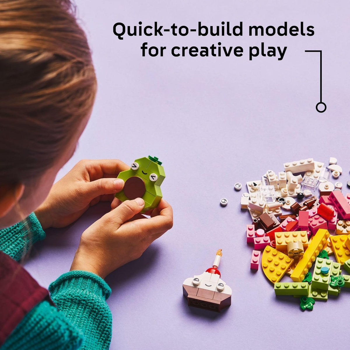 LEGO Classic Creative Food Friends Building Toy Set - Pretend Play Food for Kids, Boys and Girls, Ages 4+ - Learning and Educational Toy for