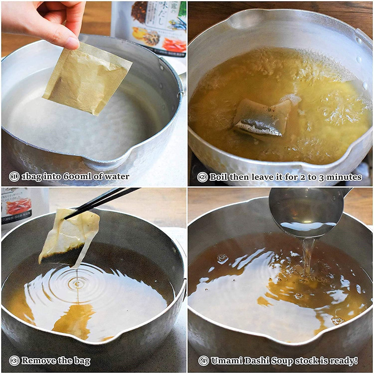 Chaganju Dashi Stock, Dashi Packet – Ramen Broth, Miso Soup, Udon, Shabu Shabu & Hot Pot Soup Base – Rich Umami Flavor, 8 Carefully Selected