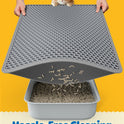Cat Litter Mat - 23.2'' x 14.6'' Small Litter Trapping Mat, Easy to Clean Litter Box Mat, Waterproof, Urine-Proof, Non-Slip Kitty Litter Mats for
