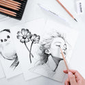 KALOUR 18-Piece Professional Sketch Pencil Set - Includes 5H to 14B Pencils, Vinyl Eraser, Kneaded Eraser,Sharpener and Paper Blending Stump - Ideal