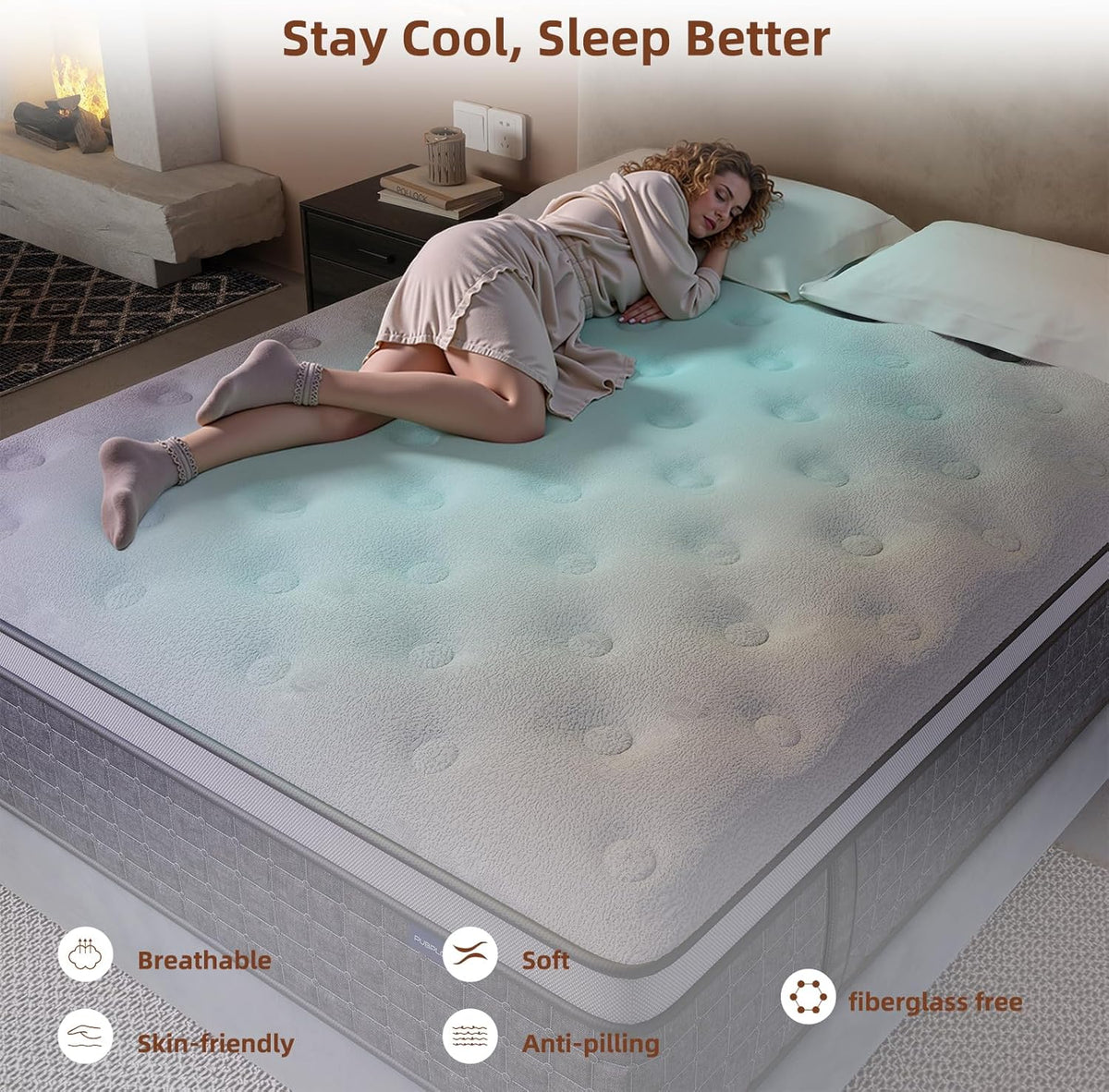 Mattress King Size, Medium Firm 14 Inch Mattresses with Extra Lumbar & Shoulder Support, Hybrid Mattress King with Gel Memory Foam Pain Relief