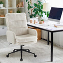 IWMH High-Back Home Office Chair,Upholstered Desk Chair with Armrests,Height Adjustable Armchair with Wheels, Swivel Office Desk Chair, Ergonomic