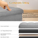 Storage Ottoman with Extra Thick Foam Padded Seat, Foldable Foot Rest Stool with Linen Fabric, 43L Ottoman with Storage Bench for Bedroom Living