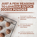 Cocoa Powder (8 oz) Dutch Processed Cocoa Powder, Unsweetened, Extra Rich Cocoa Flavor, 22-24% Fat, Premium Culinary Grade, Non-GMO Sourced, Fair