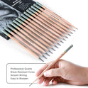 KALOUR 18-Piece Professional Sketch Pencil Set - Includes 5H to 14B Pencils, Vinyl Eraser, Kneaded Eraser,Sharpener and Paper Blending Stump - Ideal