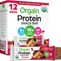 Orgain Organic Vegan Protein Bars, Peanut Butter Chocolate Chunk - 10g Plant Based Protein, Low Calorie Healthy Snacks, No Lactose or Soy