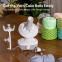 Etcokei Yarn Winder, Electric Yarn Ball Winder for Crocheting, Compact Yarn Cake Winder with Strong Tension Stepless Speed, Automatic Yarn Spinner