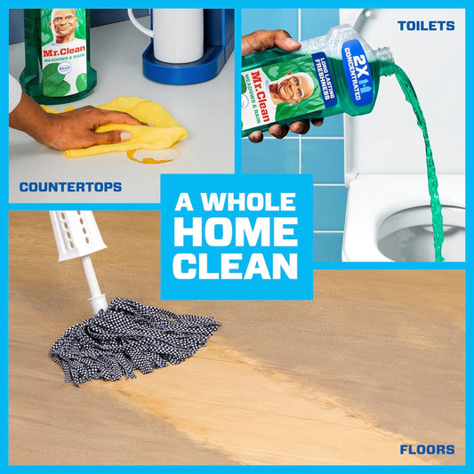 Mr. Clean All Purpose Cleaner, Floor Cleaner for Mopping Home, Bathroom, & Kitchen, Cleaning Liquid for Mop & Bucket, Cleaning Supplies