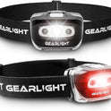 GearLight 2Pack LED Headlamp - Outdoor Camping Head Lamps with Adjustable Headband - Lightweight Battery Powered Bright Flashlight Headlight with 7