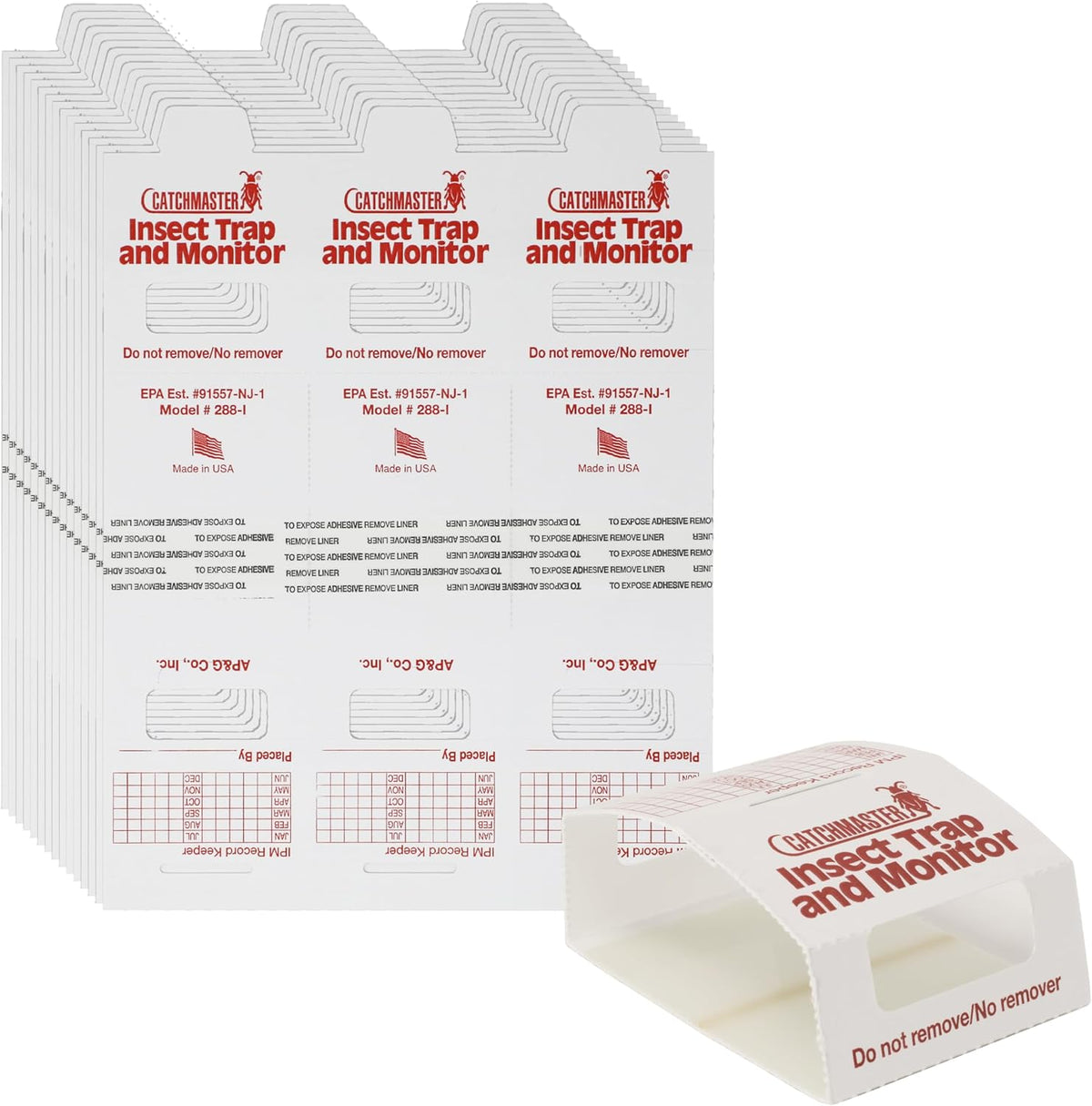 Catchmaster Spider & Insect Glue Traps 45-Pk (15 Sheets), Adhesive Cockroach Killer Glue Boards, Cricket Sticky Traps, Indoor Roach & Bug Catcher for