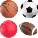 Bedwina Sports Balls for Kids & Toddlers - 5-inch Sports Balls Set Includes Football, Small Soccer Ball, Basketball, and Playground Balls, Fun