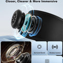 MUSICOZY Sleep Headphones Bluetooth 5.4 Headband, Sports Wireless Earphones Sweat Resistant Earbuds Sleeping Headphone with Ultra-Thin HD Stereo