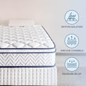 Full Size Mattress, 12 Inch Hybrid Mattress in a Box, Memory Foam Individually Wrapped Pocket Coils Innerspring Pressure Relief, Medium Firm