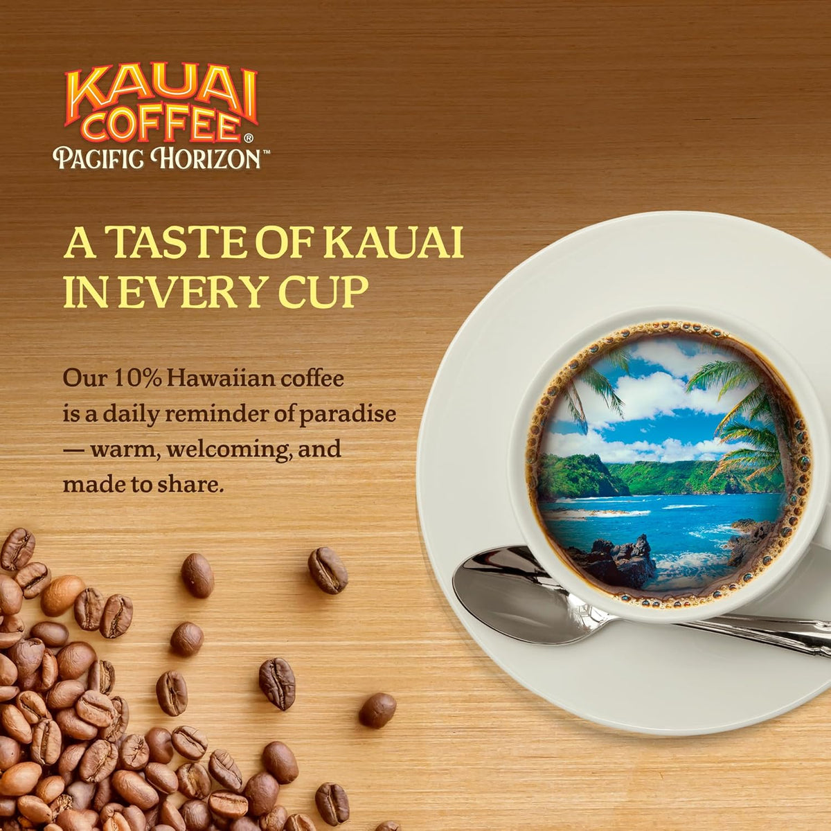 Kauai Coffee Ground Coffee – Smooth, Rich, Medium Roast – Nutty Caramel and Tropical Coconut – Arabica Coffee, 10% Hawaiian with No Bitterness