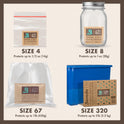 Boveda 62% Two-Way Humidity Control Packs For Storing ½ oz – Size 4 – 10 Pack – Moisture Absorbers for Small Storage Containers – Humidifier Packs