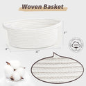 Pro Goleem Small Woven Burr Basket with Gift Bags and Ribbons Durable Baskets for Gifts Empty Small Rope Basket for Storage 12"X 8" X 5" Baby Toy