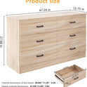 Bigbiglife Dresser for Bedroom, 6 Drawer Double Dresser, Modern Chest of Drawers with Deep Drawers, TV Stand Large Storage Organizer for Living Room