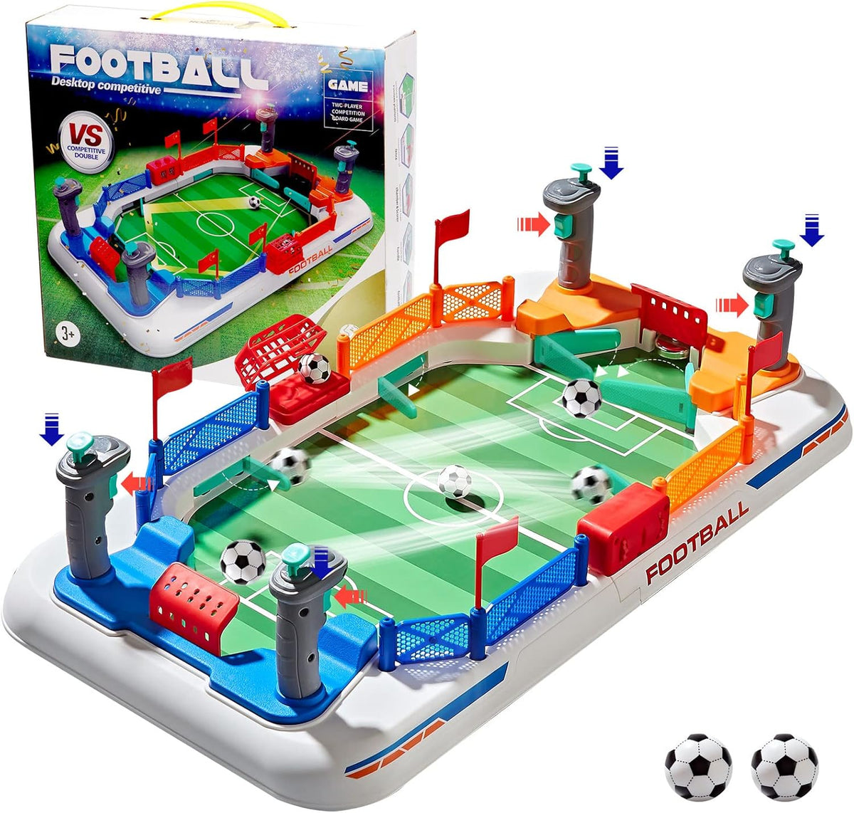 COUOMOXA Soccer Board Game for Kids: Mini Foosball Table Game - Interaction Soccer Toys for 3 4 5 6 7 8-12 Year Old Indoor Family Playroom Party