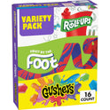 Fruit by the Foot Snacks Variety Pack - Fruit Roll-Ups, Gushers, Gluten Free Gummy Kids Snack, Good Source of Vitamin C, 16 Individually Wrapped