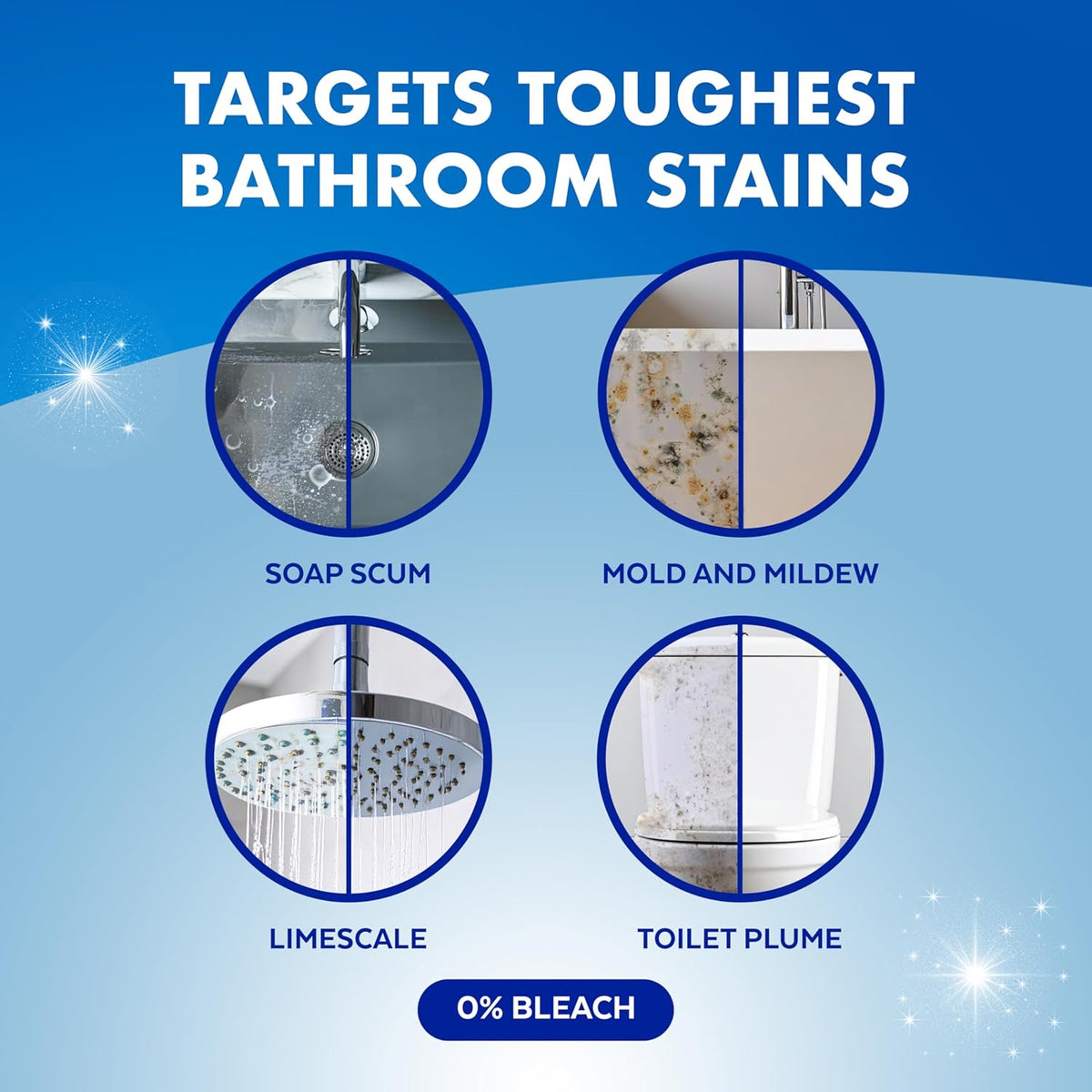 Lysol Power Foaming Bathroom Cleaner, Multipurpose Cleaner For Showers, Bathtubs, Sinks, Disinfectant Spray Kills 99.9% Of Germs, Zero Bleach