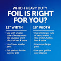Reynolds Wrap Heavy Duty Aluminum Foil Roll, Thick Heavy Duty Foil for Added Strength and Durability, Secure Easy Open and Close Tab, 12 Inches Wide