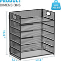 Marbrasse 6 Tier Paper Organizer Letter Tray - Mesh Desk File Organizer with Handle, Paper Sorter Organizer for Letter/A4 Office File Folder Holder