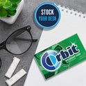 WRIGLEY'S ORBIT Gum Sugar-Free Spearmint - 12 Packs in Bulk, 14 Pieces Each - Chewing Gum, 168 Total Pieces