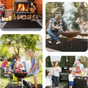 Large 76 x 52 inches Under Grill Mats for Outdoor Grill | Double-Sided Fireproof | Waterproof | Oil-Proof | Easy to Clean | Indoor Fireplace/Fire Pit