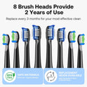 Bitvae ADA Accepted Electric Toothbrush, Travel Toothbrush Rechargeable for Adults and Kids, 60-Day Battery, 5 Modes, 8 Heads, Portable Travel Case