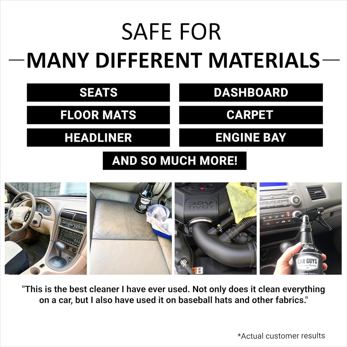 CAR GUYS Super Cleaner | Effective Car Interior Cleaner | Leather Car Seat Cleaner | Stain Remover for Carpet, Upholstery, Fabric, and Much More!