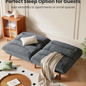 Pipishell Convertible Futon Sofa Bed,66" Corduroy Futon Couch with Adjustable Backrest and Armrests, Recliner Sleeper Sofa for Small Spaces, Play