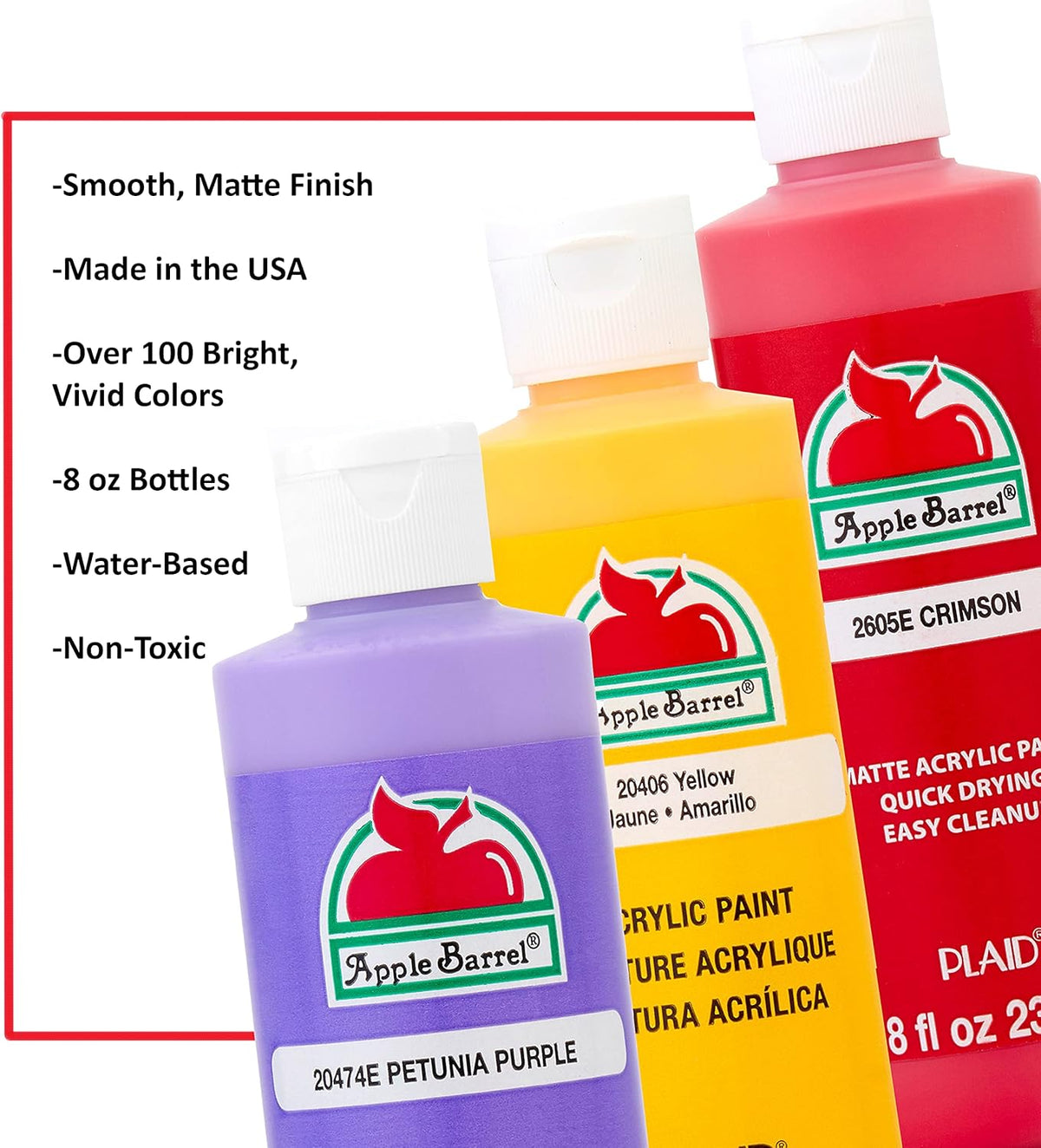 Apple Barrel Acrylic Paint in Assorted Colors (8 Ounce), 20403 White