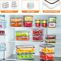 40 PCS Food Storage Containers with Lids Airtight (20 Containers & 20 Lids), Plastic Storage Meal Prep Container-Stackable 100% Leakproof & Microwave