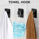 Matte Black Bathroom Accessories Set, KLJKPA 4 Pieces Bathroom Hardware Set, 24 inch Towel Bar, Towel Racks for Bathroom, Robe Towel Hooks, Toilet
