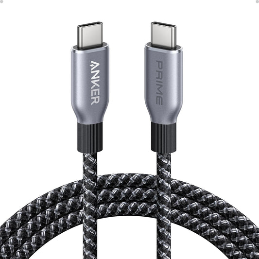 Anker Prime USB C to USB C Cable, 240W Fast Charging Cord, Upcycled-Braided Nylon with 100-Year Bend Durability for iPhone 17 Series, MacBook, Galaxy