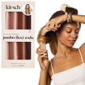 Kitsch Satin Hair Curlers, Heatless Curling Rod - Jumbo Flexi Rod, Heatless Hair Curler - Hair Curlers to Sleep In - No Heat Overnight Curls
