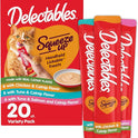 Delectables Squeeze Up Catnip Variety Pack, Creamy Squeezable Puree, Lickable Wet Cat Treats, Grain Free, No Added Fillers, No by-Products, No Added