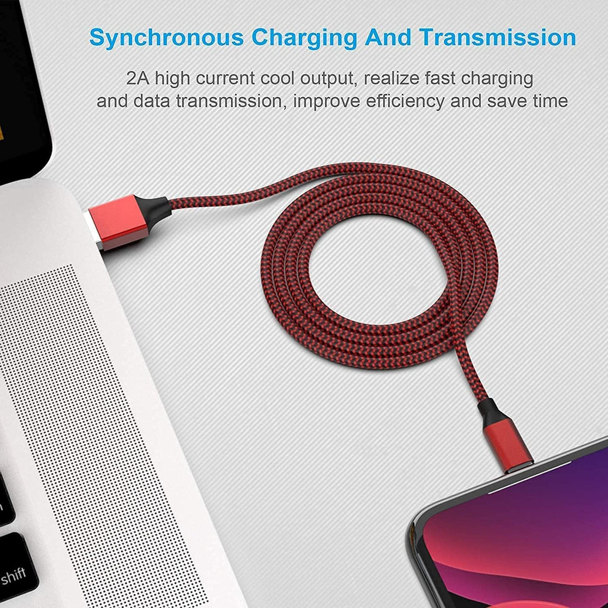 [Apple MFi Certified] 6Pack 3/3/6/6/6/10 FT iPhone Charger Nylon Braided Fast Charging Lightning Cable Compatible iPhone 14 Pro/13 mini/13/12/11 Pro