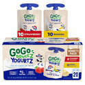 GoGo squeeZ yogurtZ Variety Pack, Strawberry & Banana, 3 oz (Pack of 20), Kids Snacks Made from Real Yogurt and Fruit, No Fridge Needed, Gluten Free