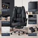 Big and Tall Office Chair 400lbs Wide Seat, Leather High Back Executive Office Chair with Foot Rest, Ergonomic Chairs Lumbar Support for Lower Back